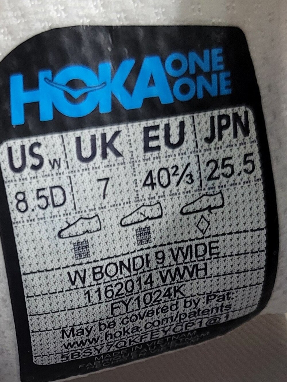 Hoka One One Bondi 9 Wide Womens Size US 8.5D White Atletic Running Sneakers - Picture 13 of 13